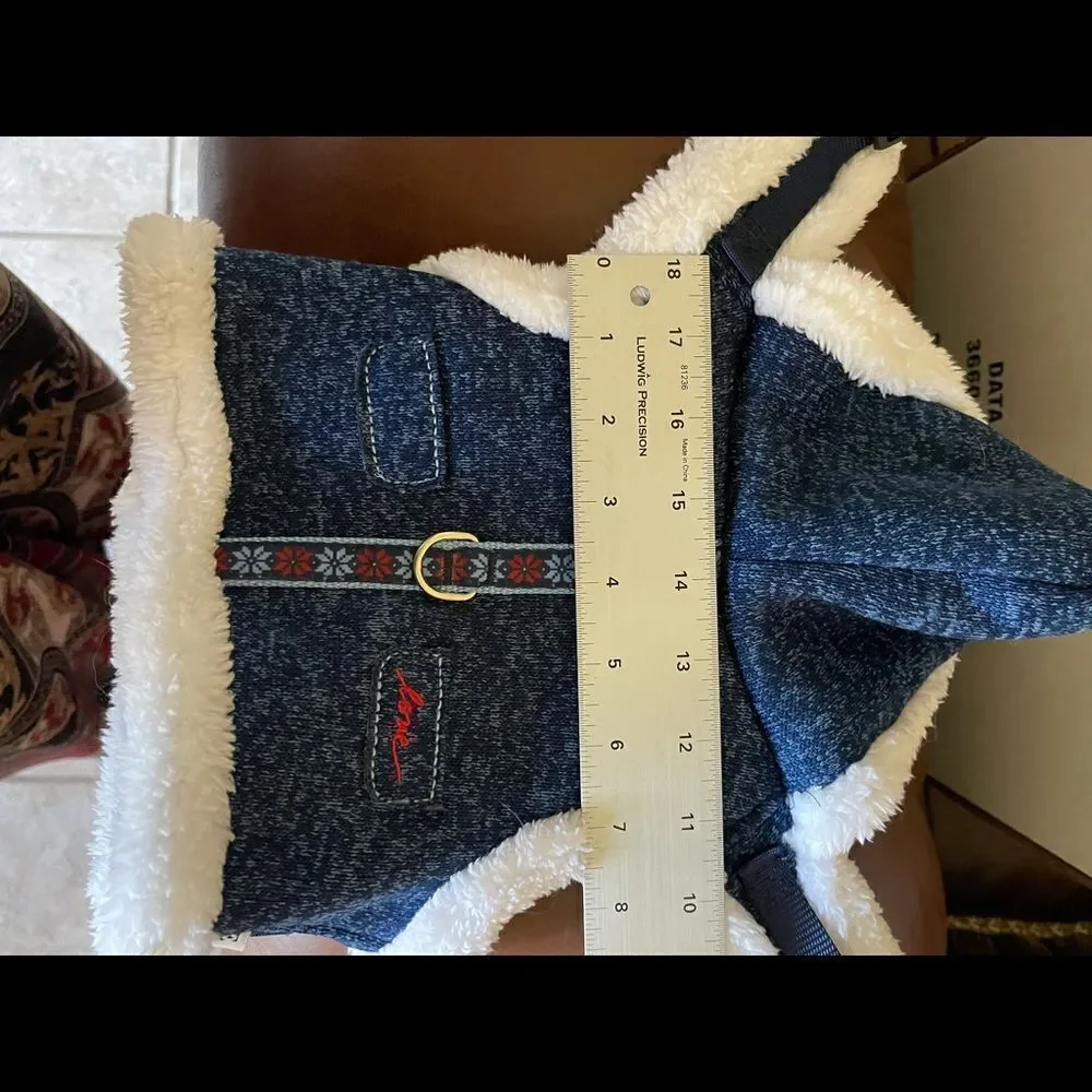 CUTE DENIM n Wool Pet Hoodie vest!!
